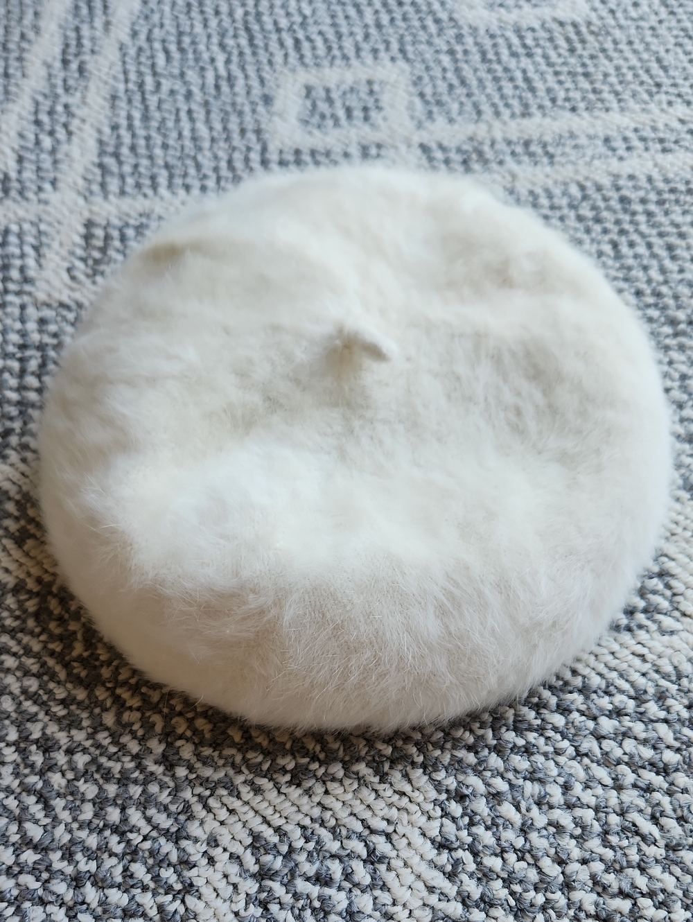 Brixton Cream Furry Beret